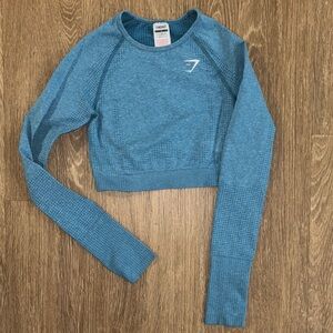 Gymshark Blue Long Sleeve Crop Top